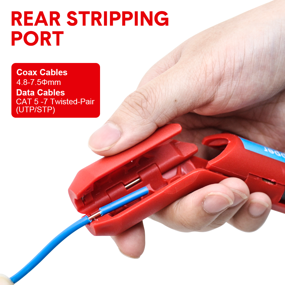 Wire Stripper Ergonomic Curved Handle Cable Stripping 6 Planer Holes Electrical