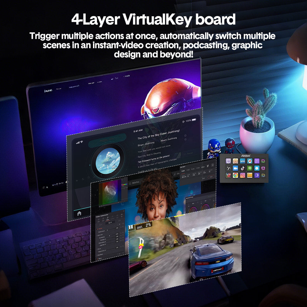 Studio Controller Keyboard Stream Customizable 15 Streaming Studio Work Game