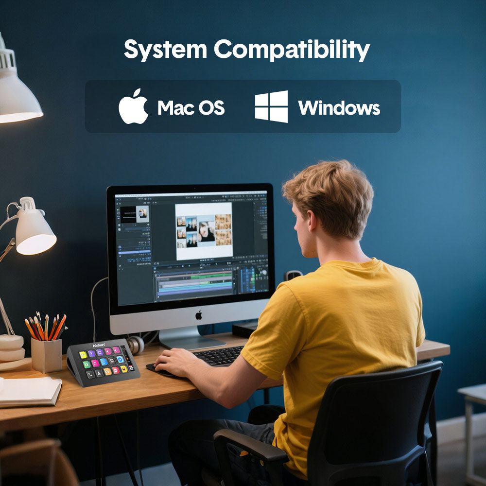 Studio Controller Keyboard Stream Customizable 15 Streaming Studio Work Game