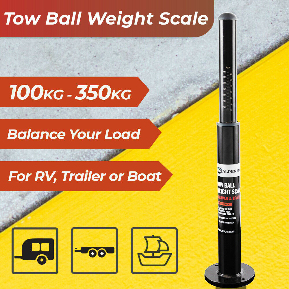 Alpen Outdoor Tow Ball Weight Scale Tongue Weight Weight RV Boat 100kg 350kg