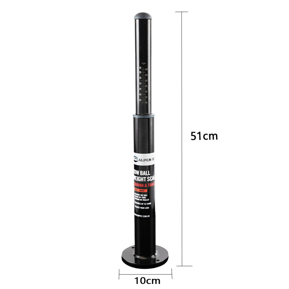 Alpen Outdoor Tow Ball Weight Scale Tongue Weight Weight RV Boat 100kg 350kg