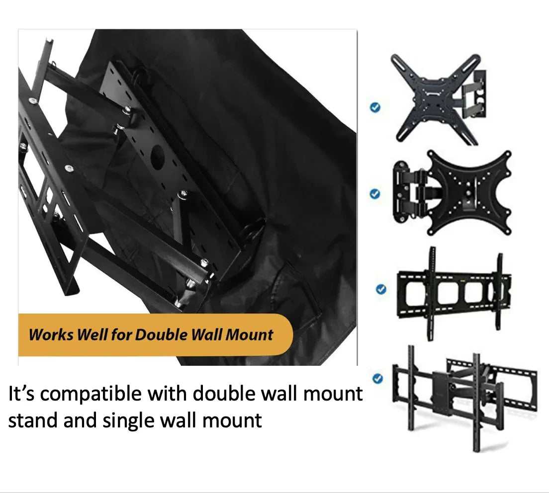Dust proof Outdoor TV Flat Television Waterproof Controller Pocket L 50-52 Inch