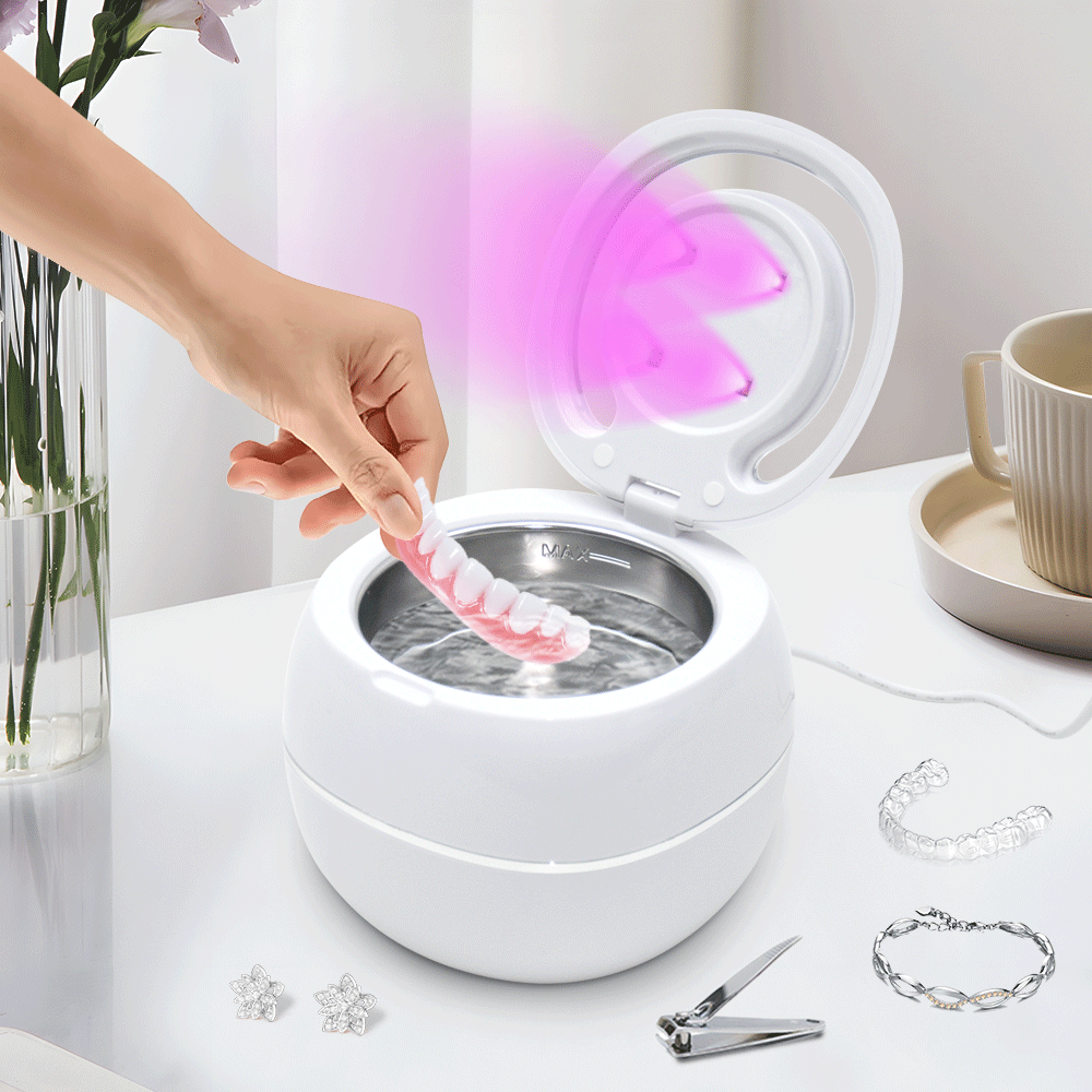 Ultrasonic UV Cleaner 42khz Dual Cleaner Jewellery Cleaning Machine 180-220ml