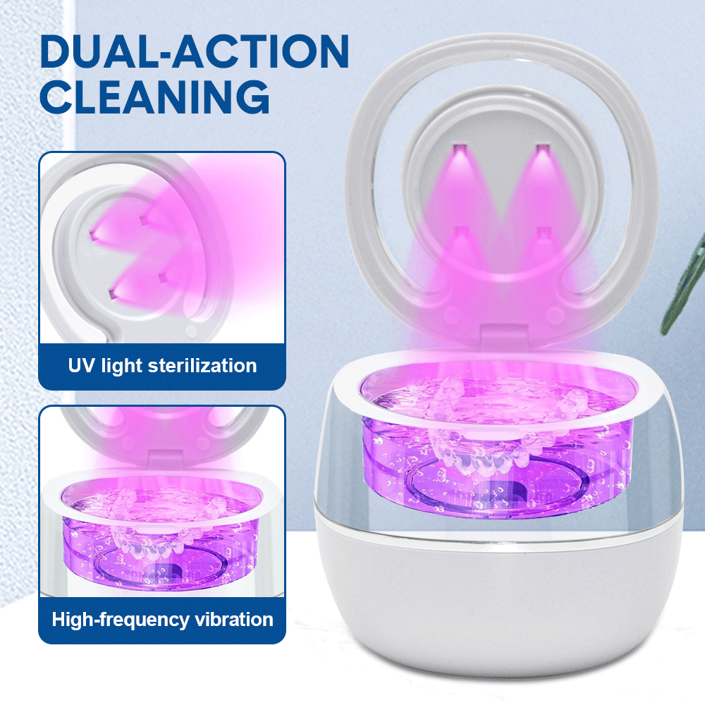 Ultrasonic UV Cleaner 42khz Dual Cleaner Jewellery Cleaning Machine 180-220ml