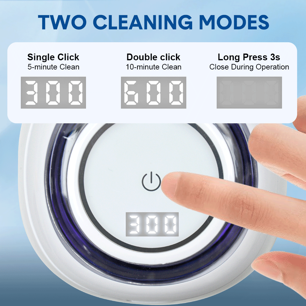 Ultrasonic UV Cleaner 42khz Dual Cleaner Jewellery Cleaning Machine 180-220ml