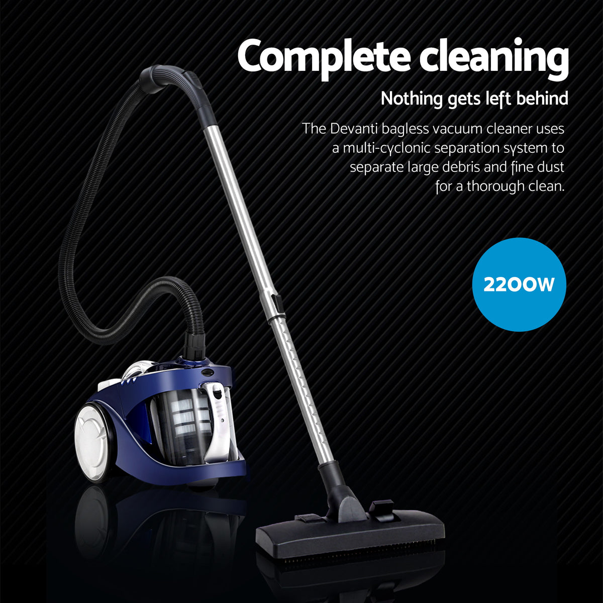 Devanti 2200W Bagless Vacuum Cleaner Blue