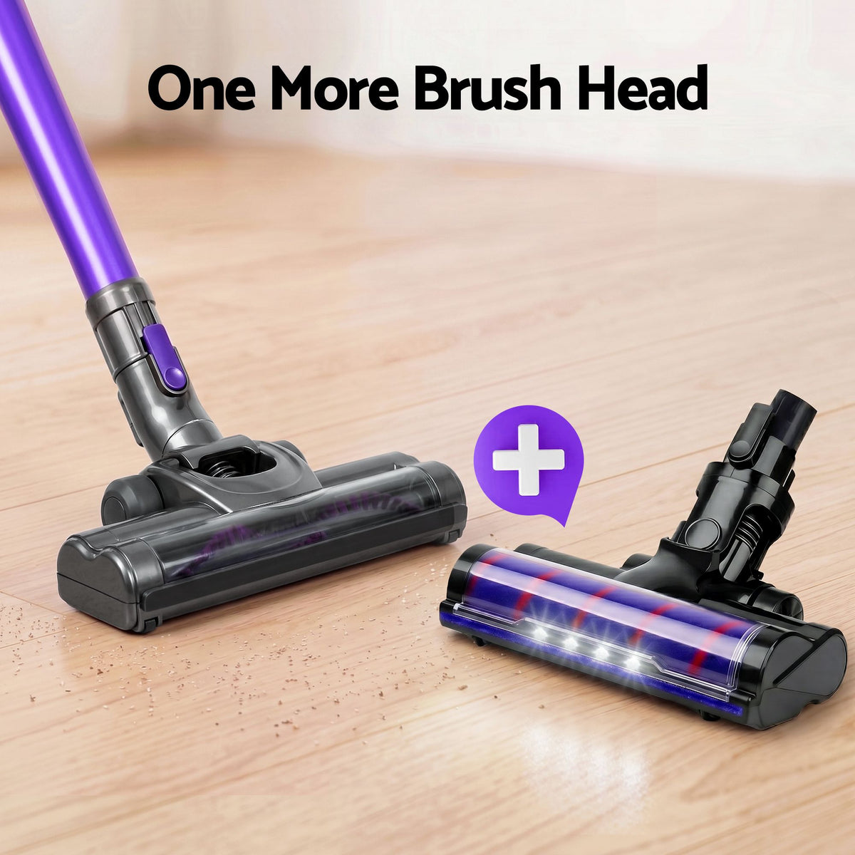 Devanti Stick Vacuum Cleaner Cordless Roller Brush 150W Purple