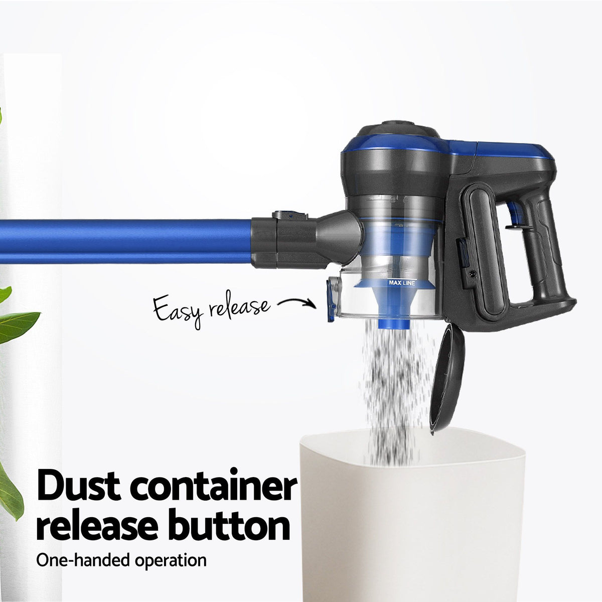 Devanti Stick Vacuum Cleaner Brushless Cordless 250W Blue