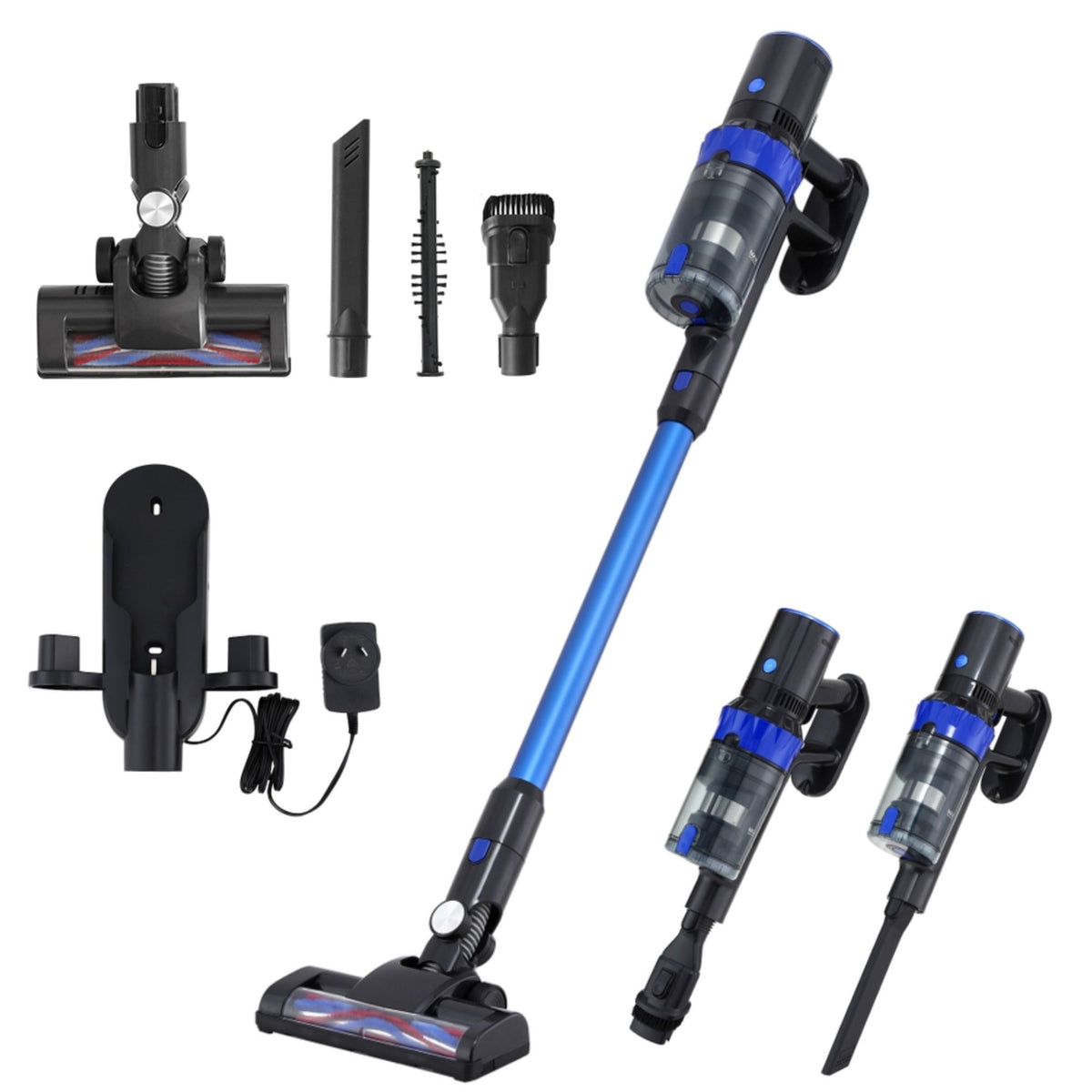 Devanti Stick Vacuum Cleaner Brushless Cordless 350W Blue