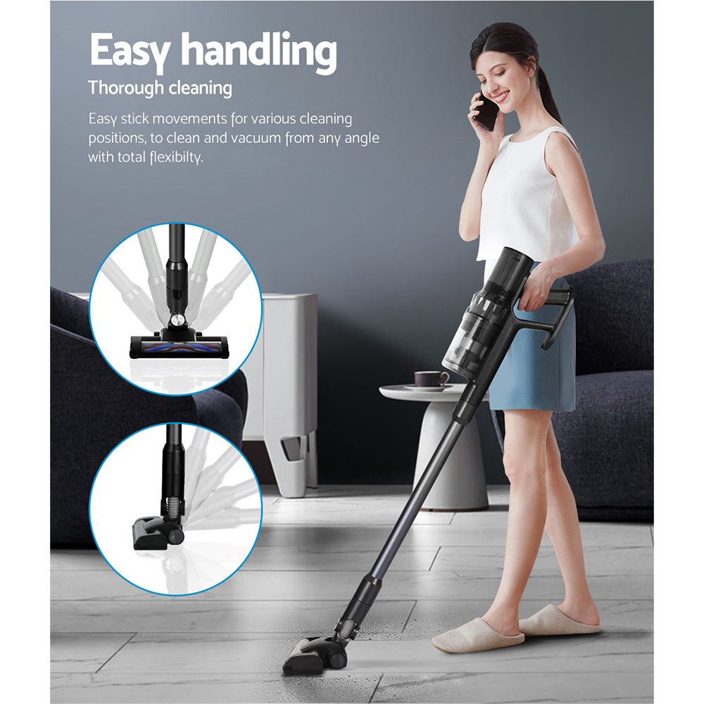 Devanti Stick Vacuum Cleaner Brushless Cordless 350W Grey