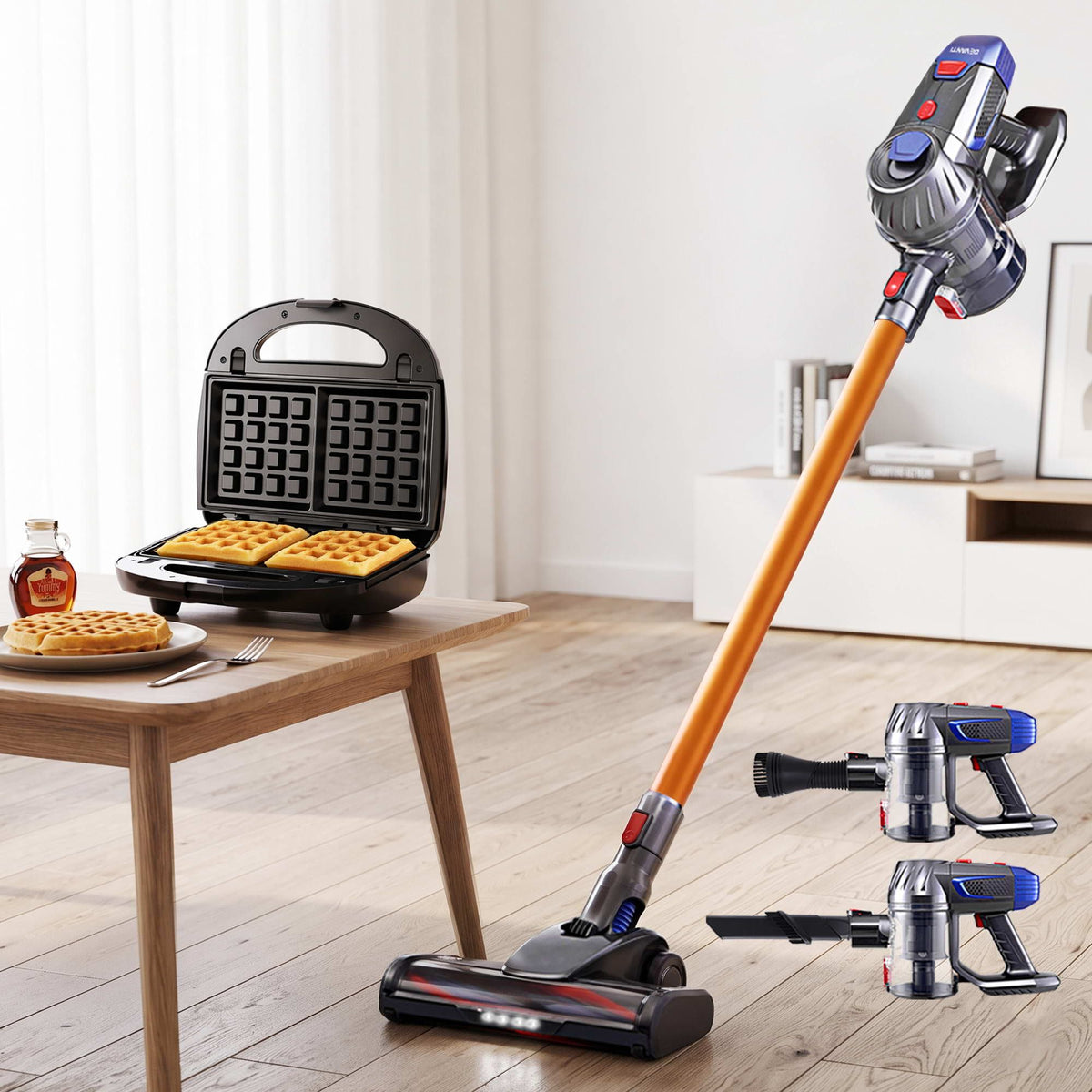 Devanti K7 Cordless Stick Vacuum Cleaner plus 3-in-1 - VAC-K7-GD-SM-3IN1-BK
