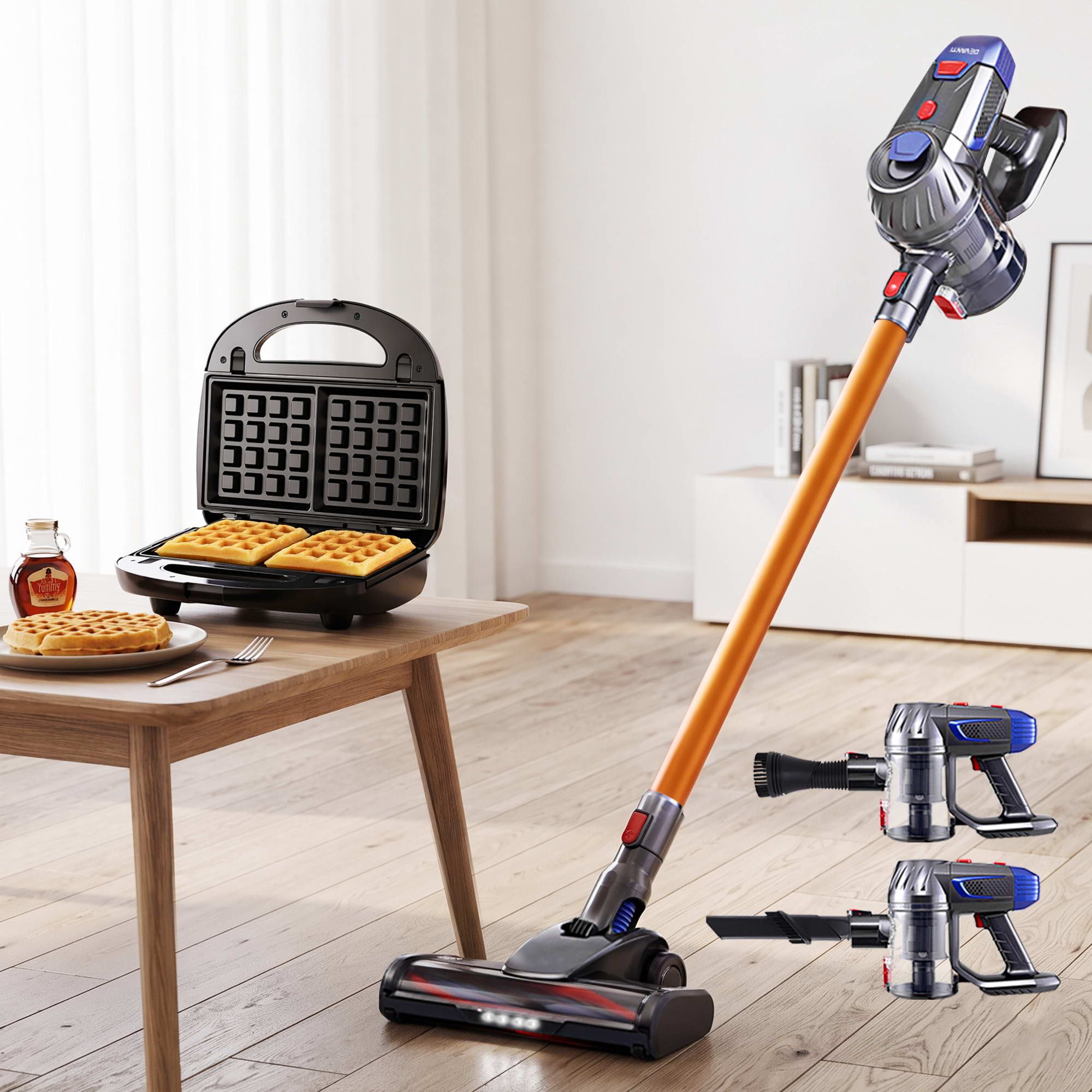 Devanti K7 Cordless Stick Vacuum Cleaner plus 3-in-1 - VAC-K7-GD-SM-3IN1-BK