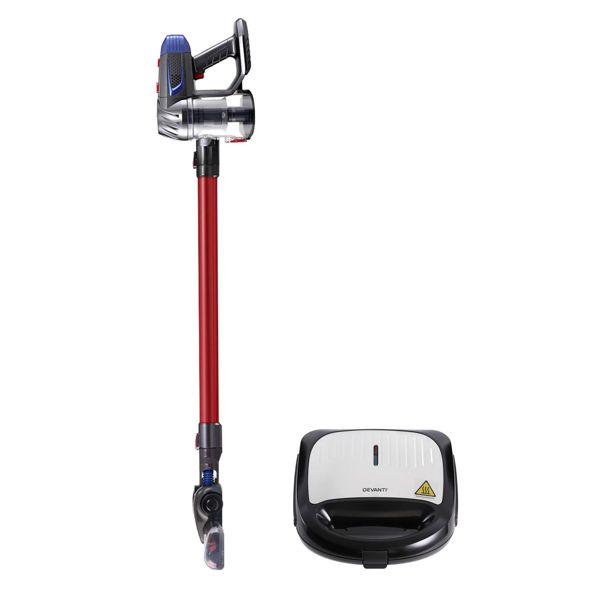 Devanti K7 Cordless Stick Vacuum Cleaner plus 3-in-1 - VAC-K7-RD-SM-3IN1-BK