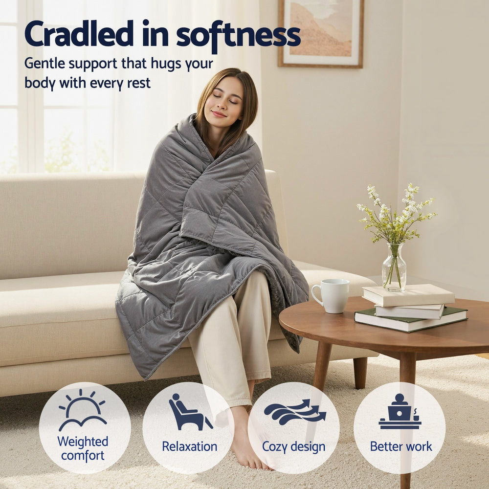 Giselle 5.5KG Weighted Blanket Adults Kid Anti - WBLANKET-DUAL-180-55KG