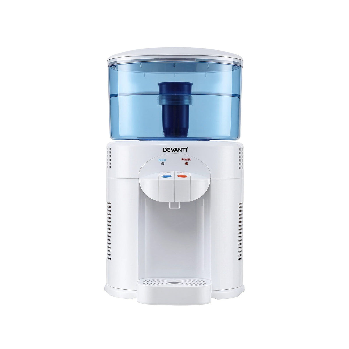 Devanti 5L Bench Top Water Cooler Dispenser with Filter 2 Taps Countertop Water Purifier