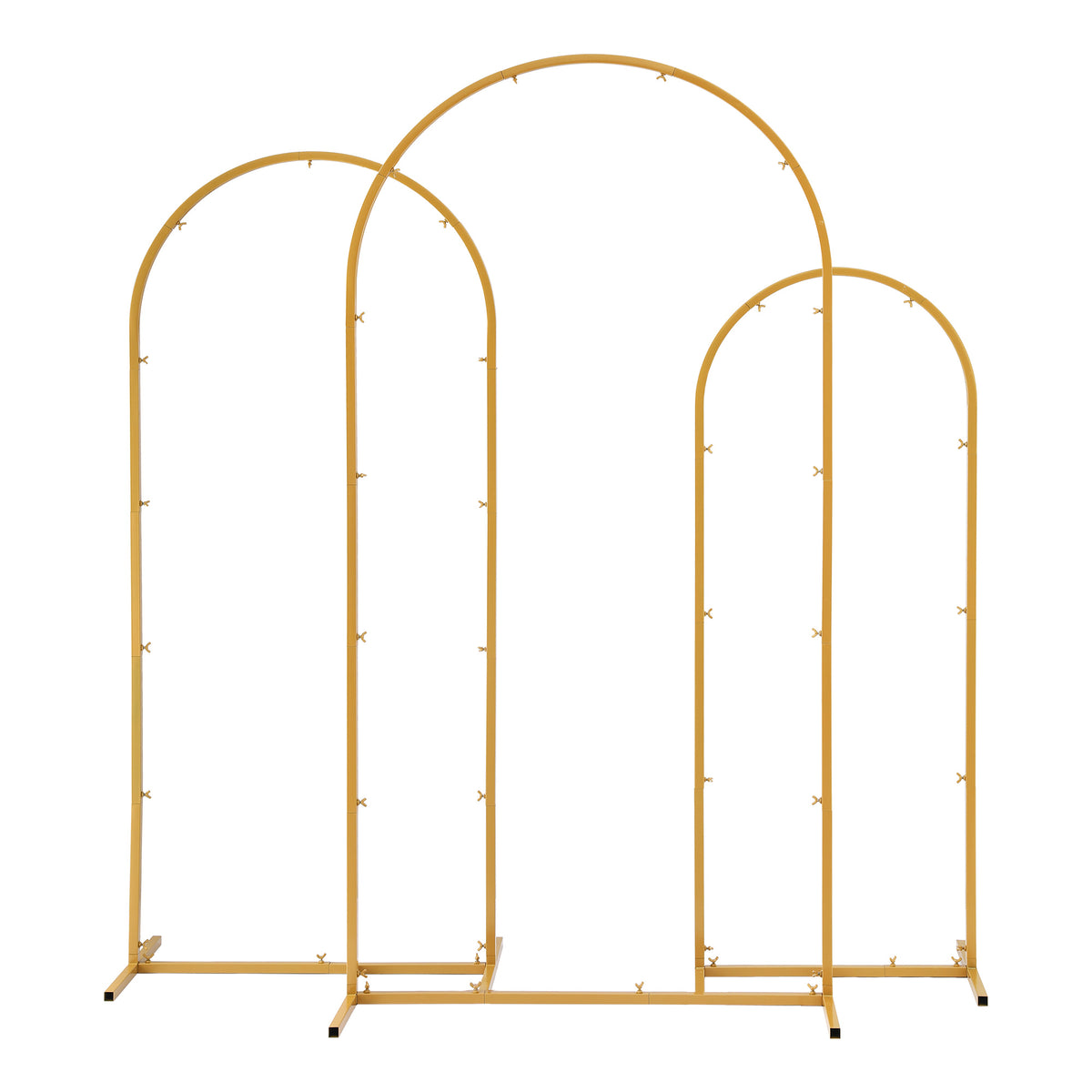 Wedding Arch Backdrop Stand Set of 3 Gold Metal Wedding Arche - WESD-ARCH-3PC-GD