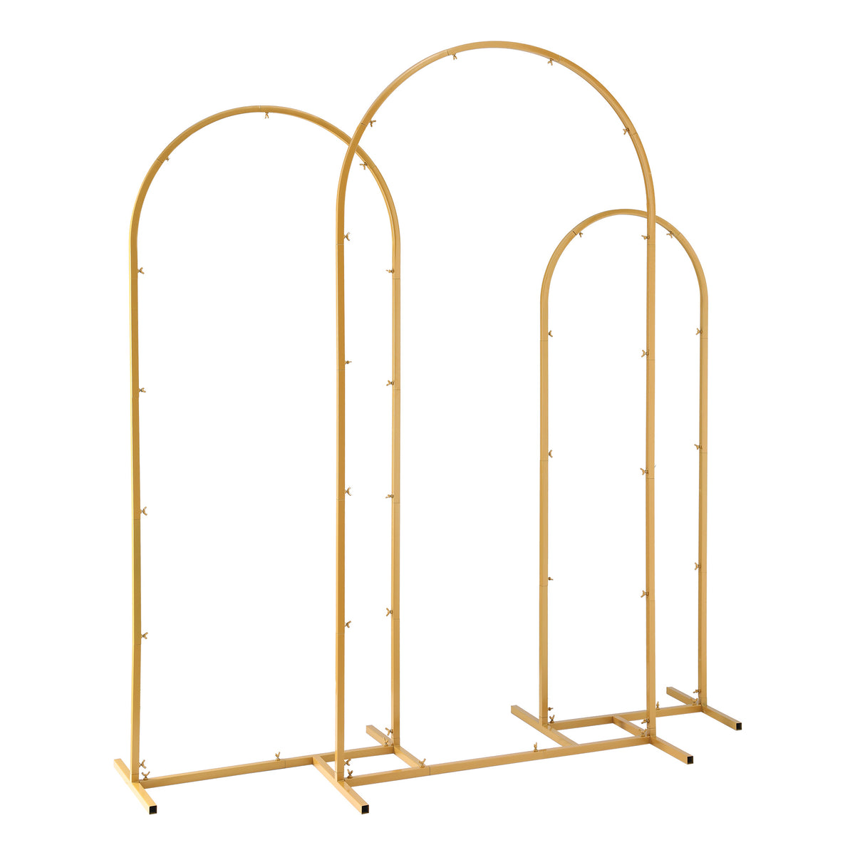Wedding Arch Backdrop Stand Set of 3 Gold Metal Wedding Arche - WESD-ARCH-3PC-GD