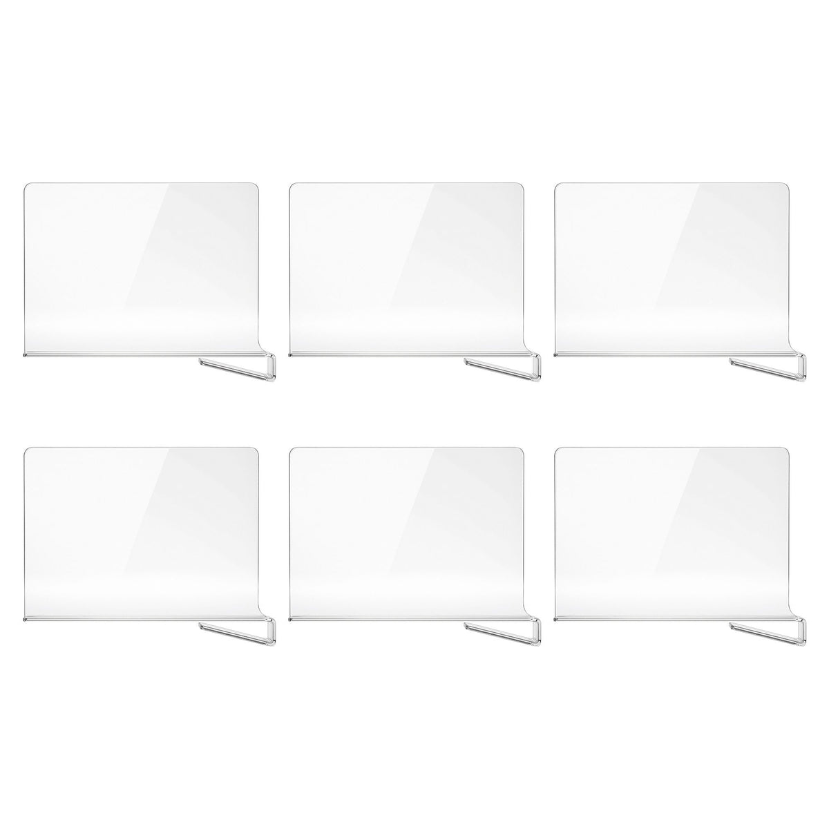 Artiss 6 Pack Closet Organizers and Storage Clear Shelf Dividers