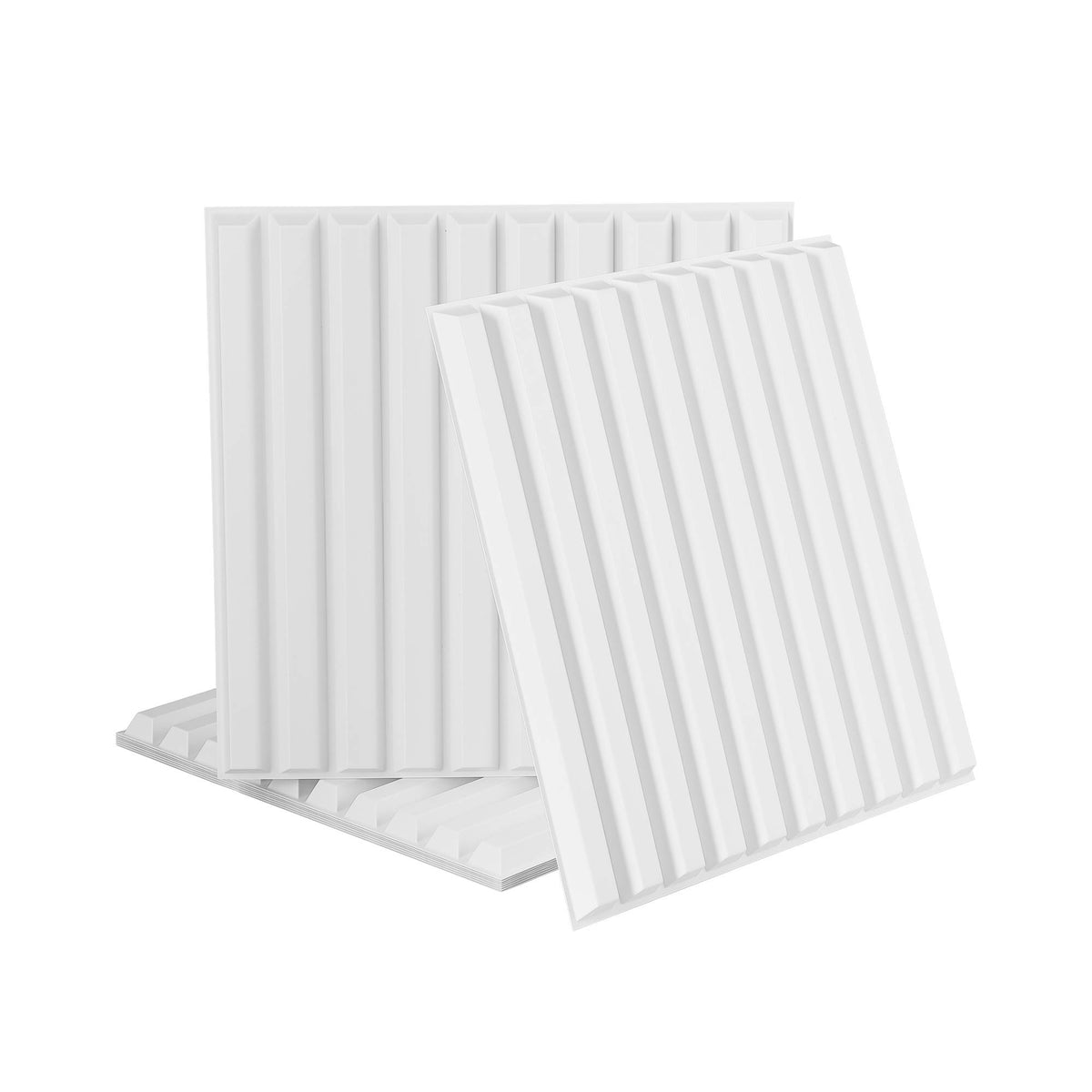 Artiss 3D Wall Panels Vertical PVC Decorative Panels - WP-50X50-15PCS-VERT