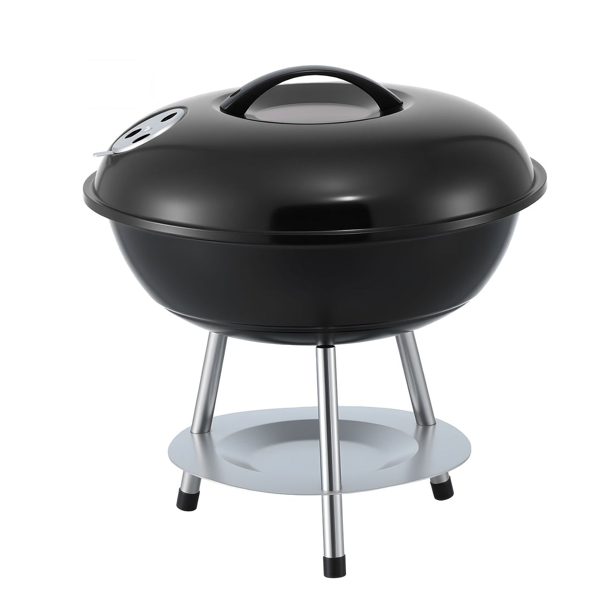 Grillz Charcoal BBQ Grill Portable with Lid for Camping Outdoor