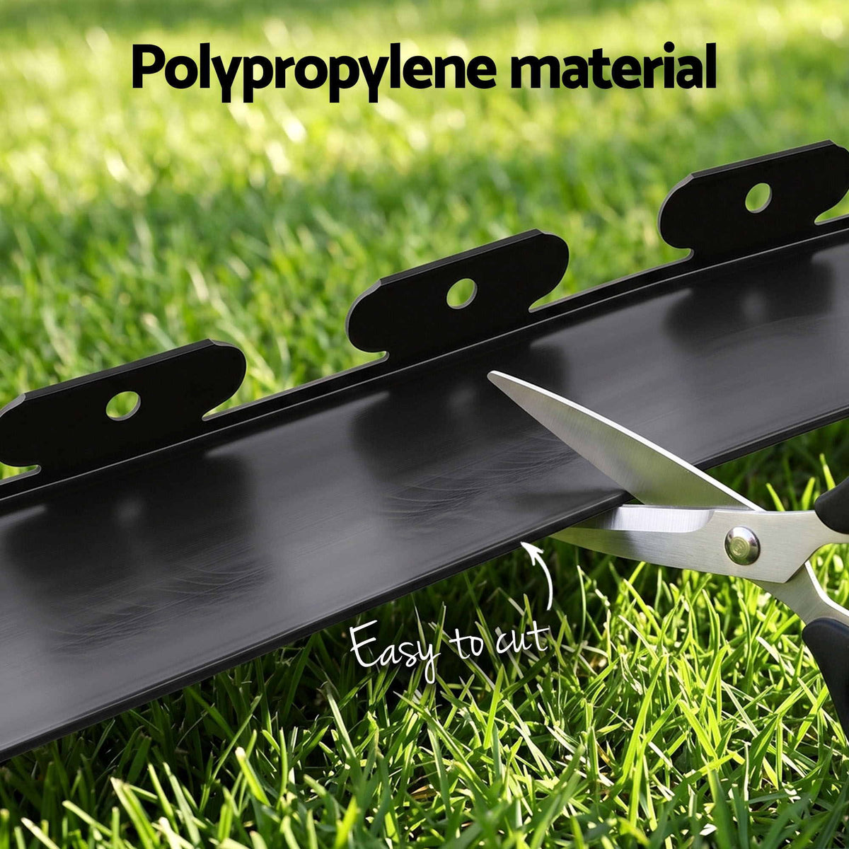 Green Fingers Garden Edging 33ft 30pcs Flexible Garden Border Plastic Lawn Edging Black