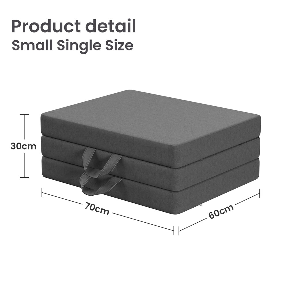 10cm Small Single BedStory 3-Fold Mattress Folding - XFGH-MA-K-FD-10-SS-GY