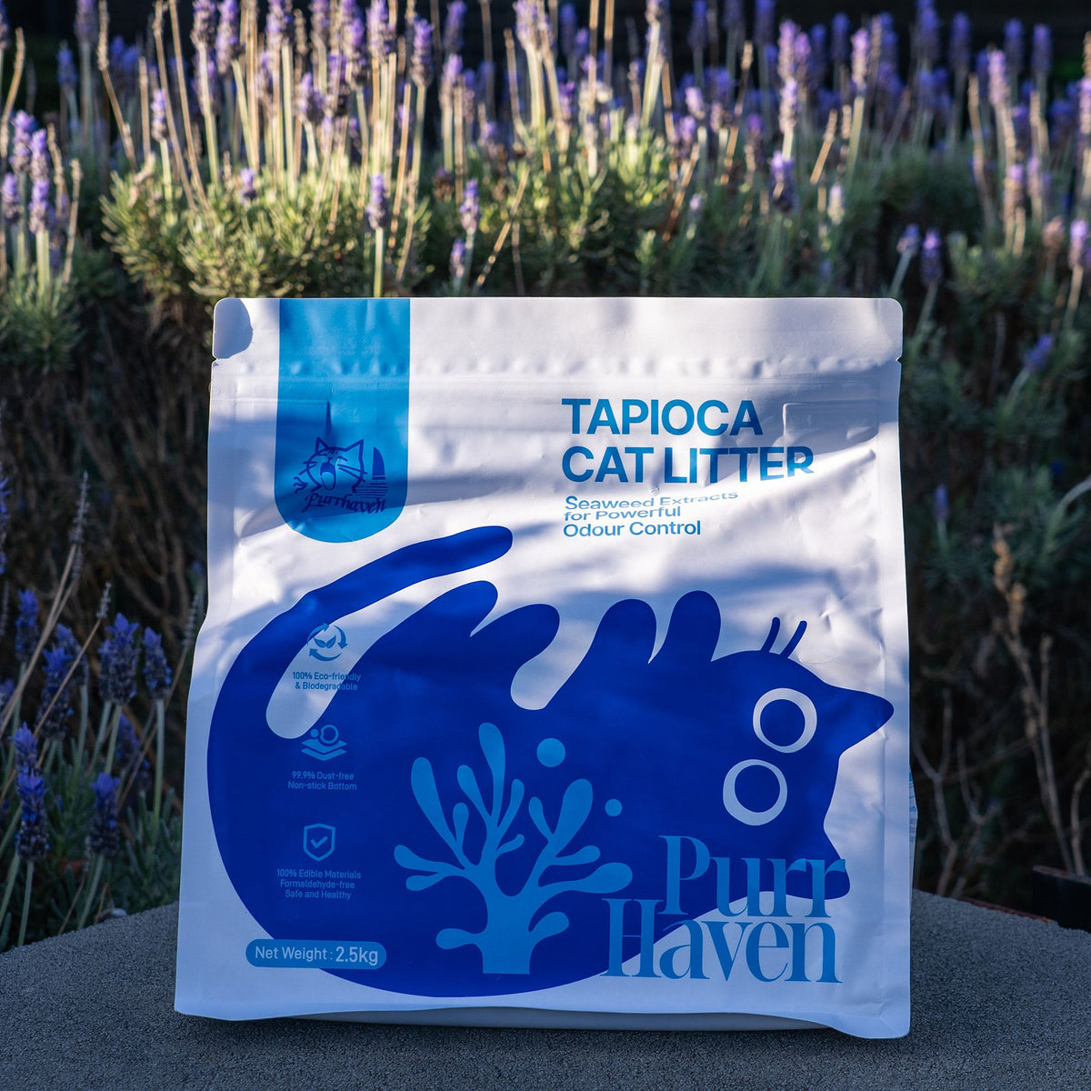 PurrHaven Tapioca Clumping Cat & Kitty Litter, 7.5kg (3 Pack),D - XFPH-CL-TP-3BU