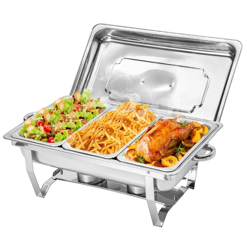 Alston 3LX3 Chafing Dish Set, Premium 410 Stainless Steel Buffet - XFYA-BW-3T