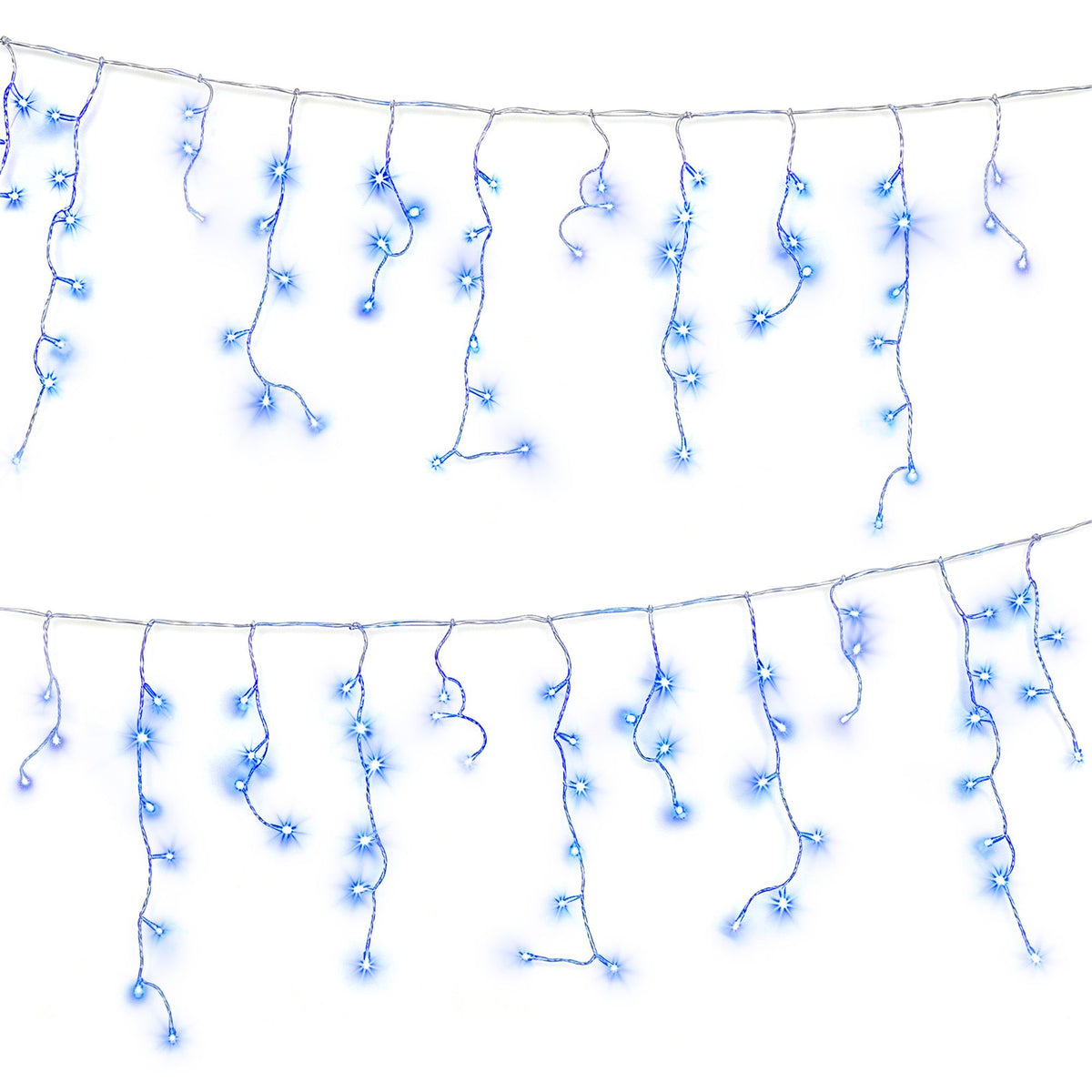 Jingle Jollys 32M Christmas Lights Solar Icicle String Lights 960 LED Blue