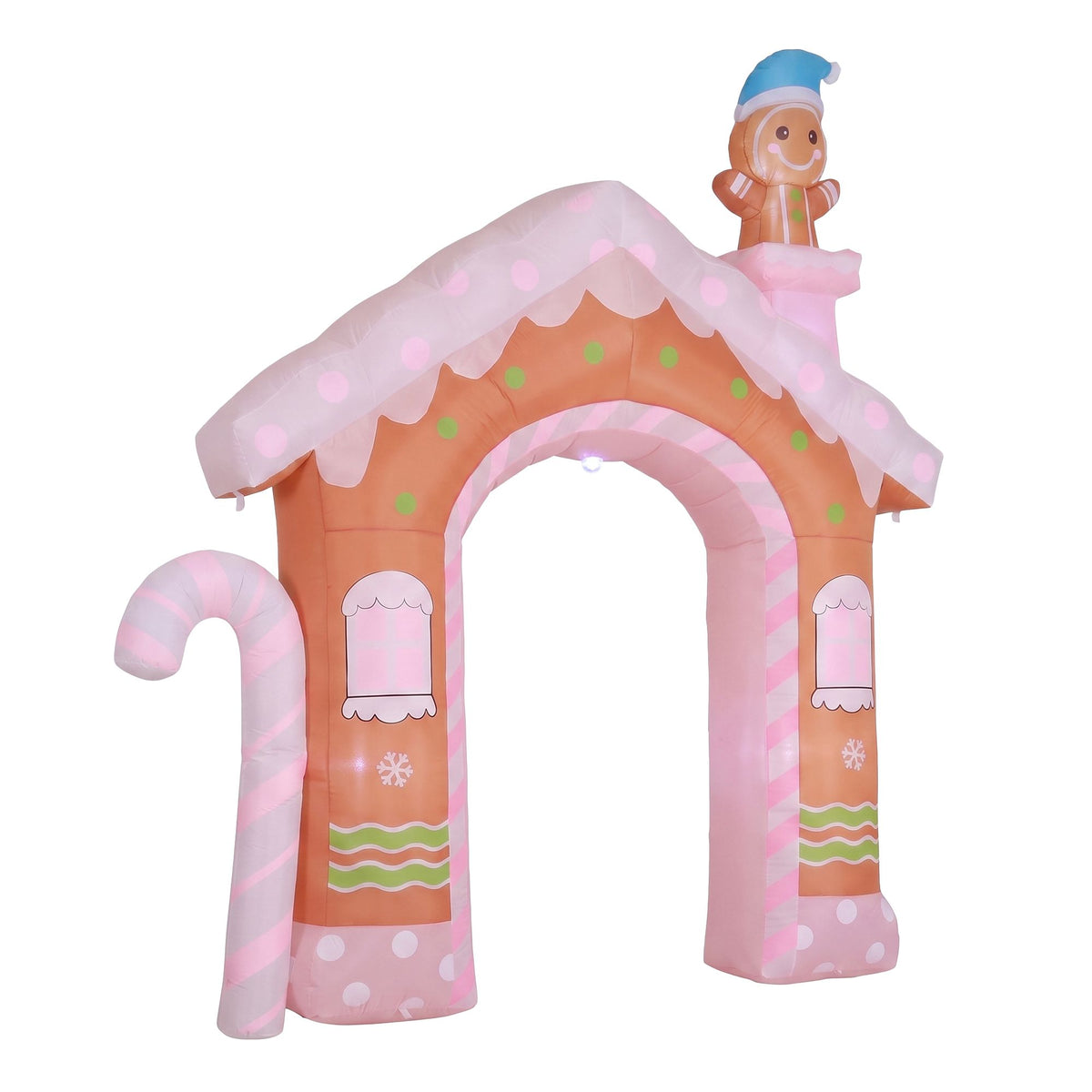 Jingle Jollys Christmas Inflatable Gingerbread Man Candy 3.2M Illuminated Decorations