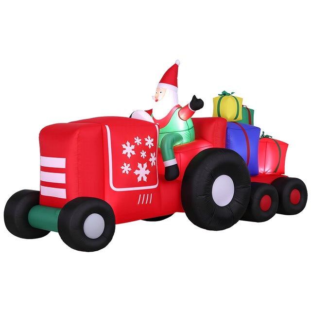 Jingle Jollys Christmas Inflatable Santa Truck 2.6M Length LED Decorations