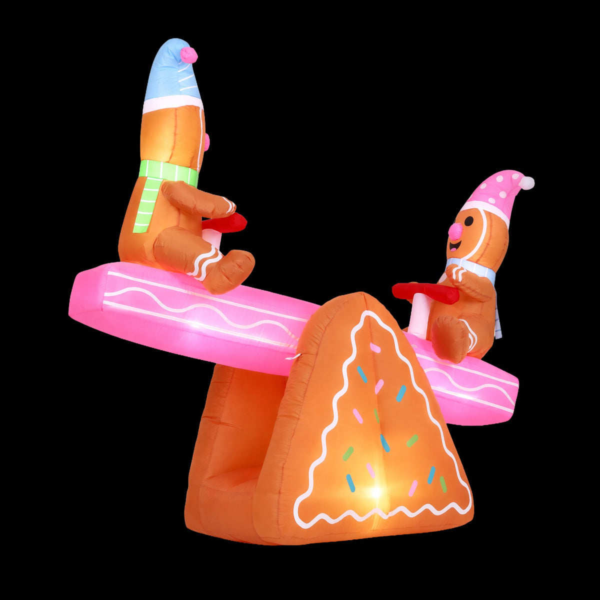 Jingle Jollys Christmas Inflatable Seesaw 1.8M Height LED Outdoor Decorations Illuminated