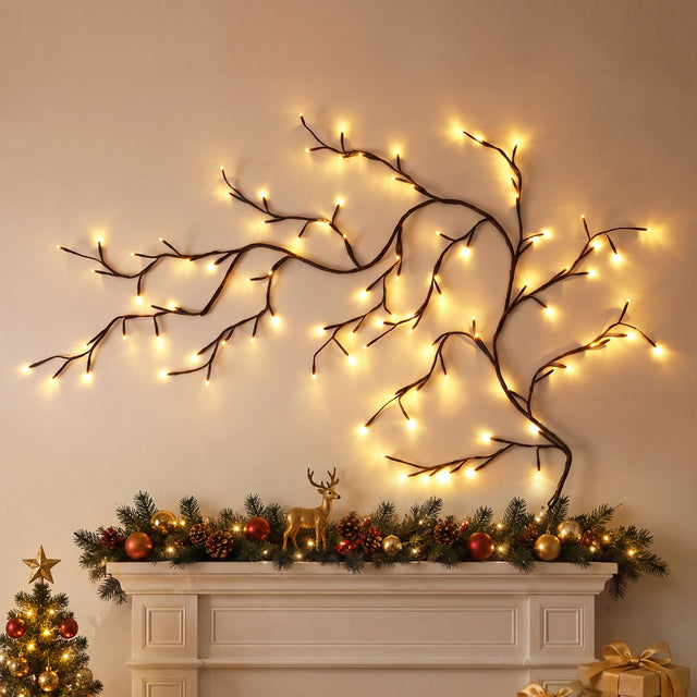 Jingle Jollys Christmas Willow Vine Lights 1.8m Warm White