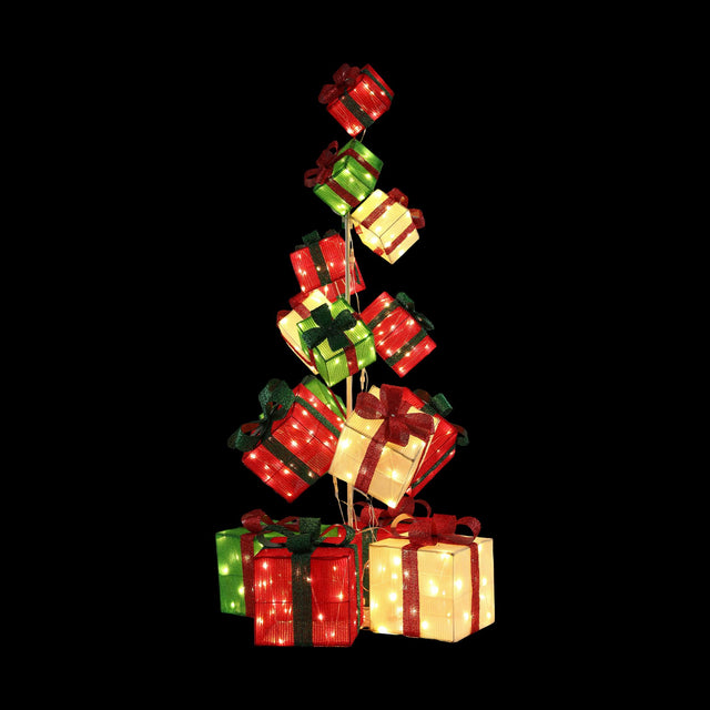 Jingle Jollys Christmas Gift Box Light Tower 170cm