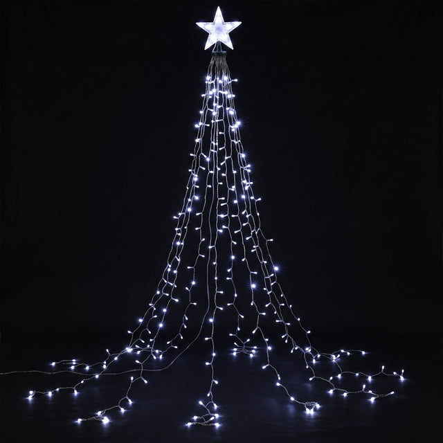 Jingle Jollys 2.5M Christmas Tree Lights Christmas Lights Tree Waterfall - White