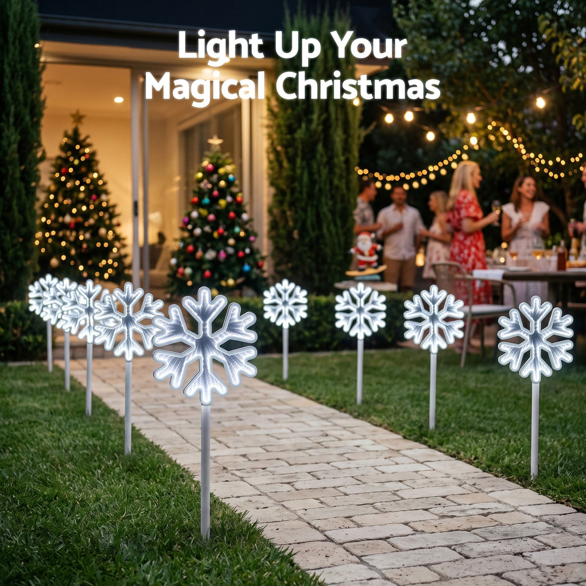Jingle Jollys 4 pk Christmas Lights Path Lights Garden Pathway Lighting