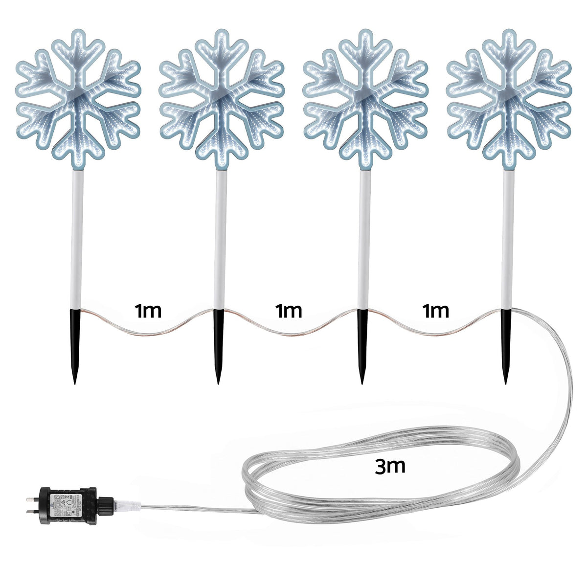 Jingle Jollys 4 pk Christmas Lights Path Lights Garden Pathway Lighting