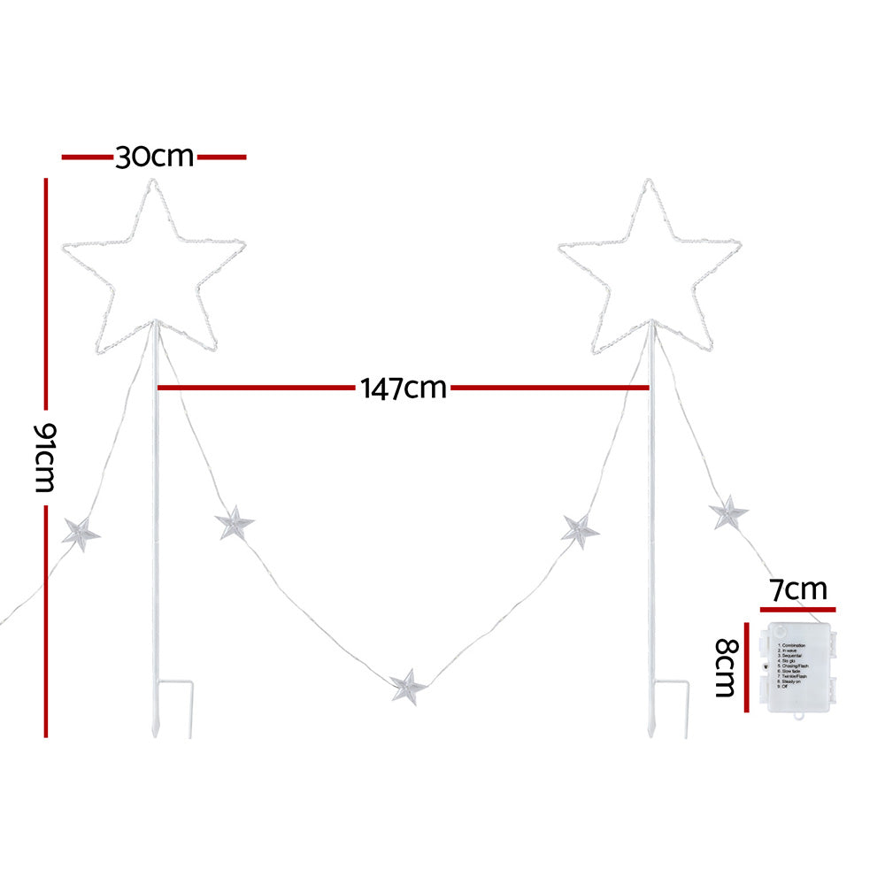 Jingle Jollys 4 PCS Christmas Lights Path Ground Light Garden 144 LED