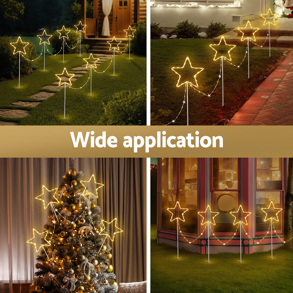 Jingle Jollys 4 PCS Christmas Lights Path Ground Light Garden 144 LED