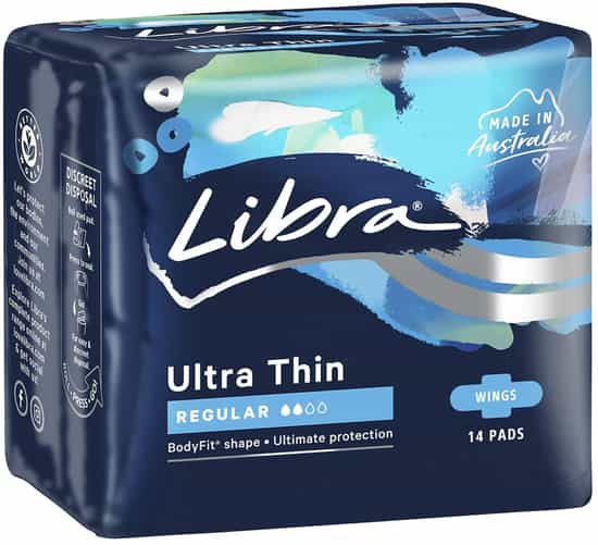 Libra Ultra Thin Pads with Wings Regular (14 pks)