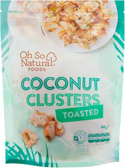 Oh So Natural Foods Coconut Clusters (140 gs)