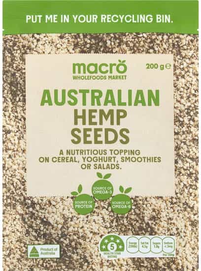Macro Australian Hemp Seeds (200 gs)