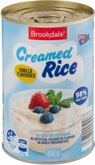 Brookdale Creamed Rice Vanilla Flavoured (430 gs)