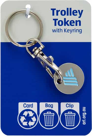Aldi Trolley Token Key Ring (1 each)