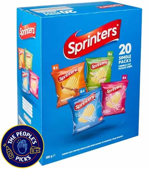 Sprinters Crinkle Cut Multipack 20 Pack (380 gs)