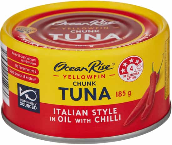Ocean Rise Yellowfin Tuna Chunks Italian Style in Oil with Chilli (185 gs)