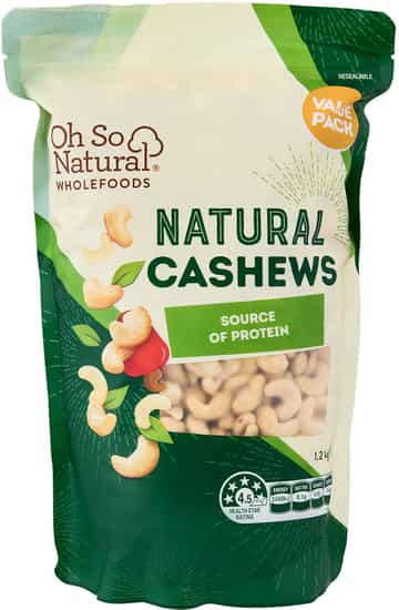 Oh So Natural Wholefoods Natural Cashew (1.2 kgs)