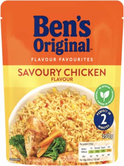 Ben's Original Savoury Chicken Flavour Microwave Rice (250 gs)