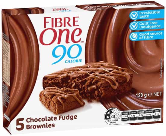 Fibre One Chocolate Fudge Brownies (24 g × 5 pks)
