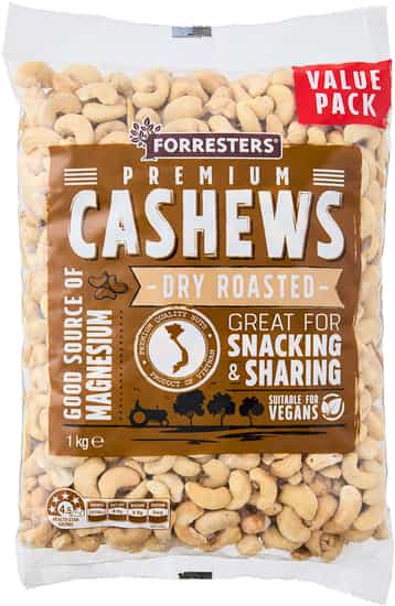 Forresters Vegan Dry Roasted Cashews (1 kg)